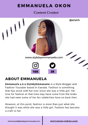 [Template] - Newbie Creator / Blogger Starter Media Kit Template by Emmanuela Okon